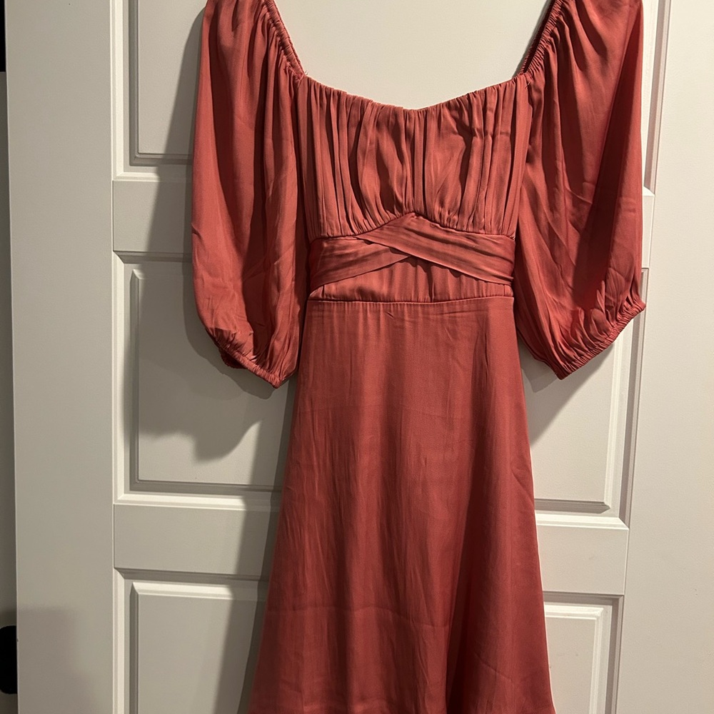 Francesca's Collections pink Ruched Sundress